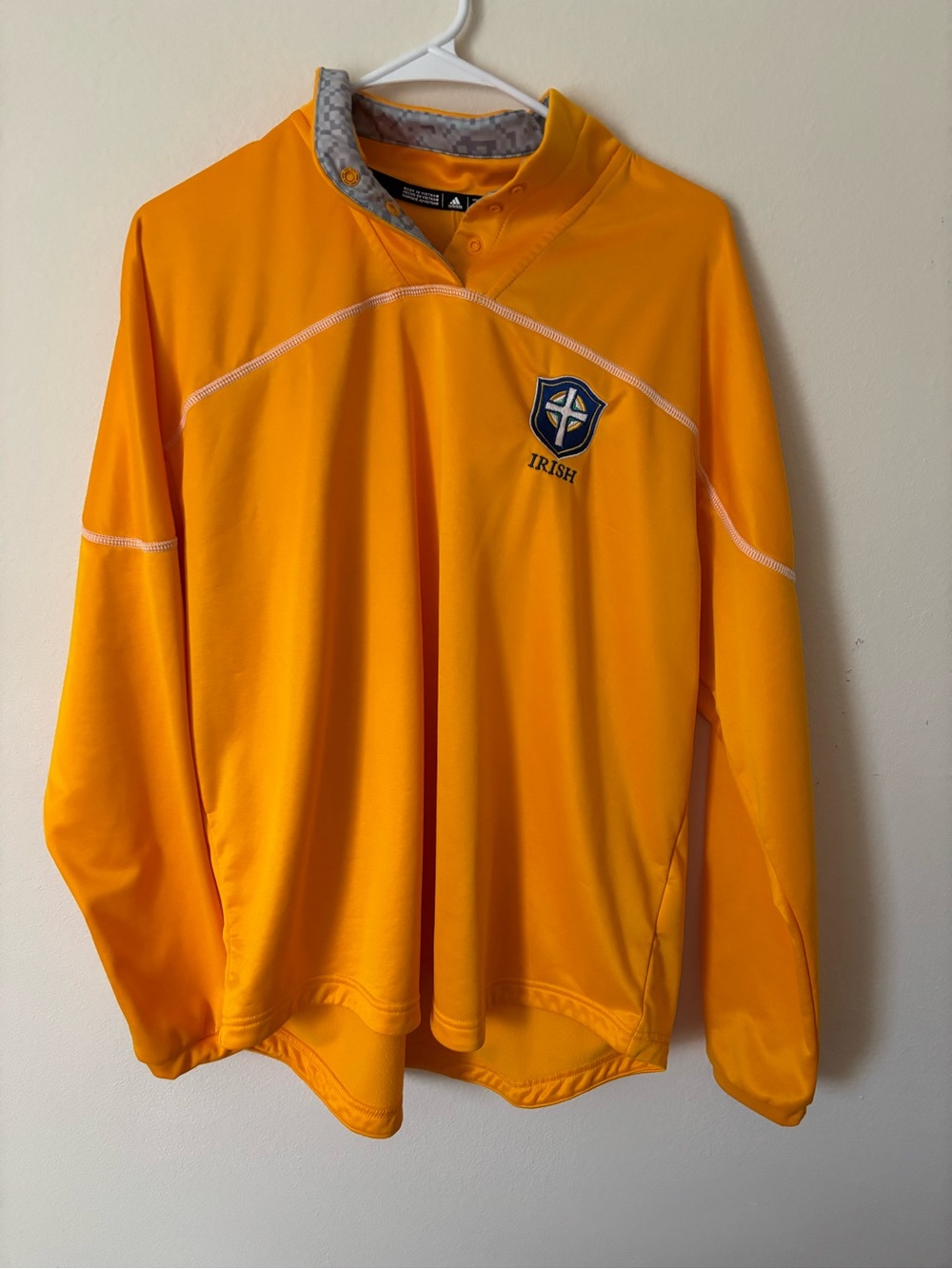 adidas Notre Dame “Only For The Athletes” unique program pedigree quarter zip